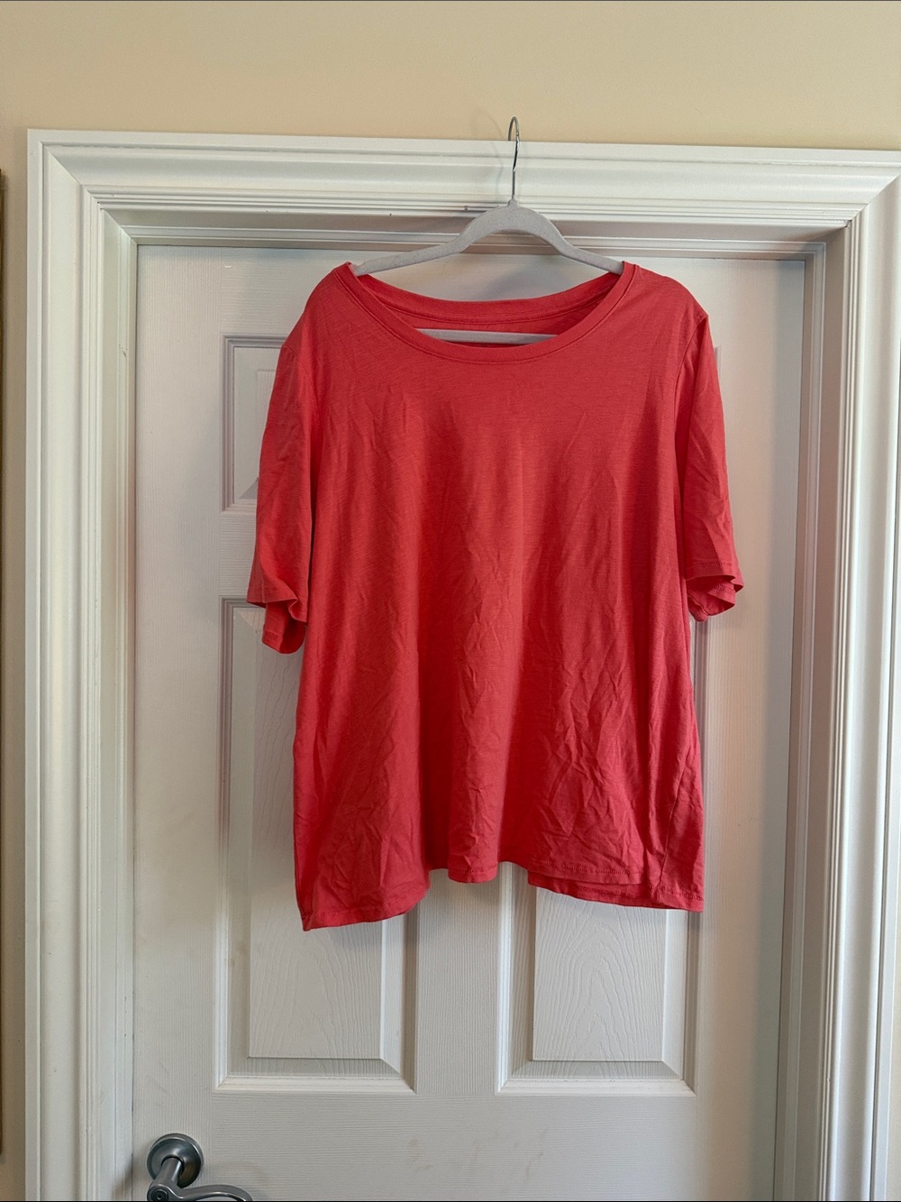 Lane Bryant Coral Short Sleeve Crewneck Tee